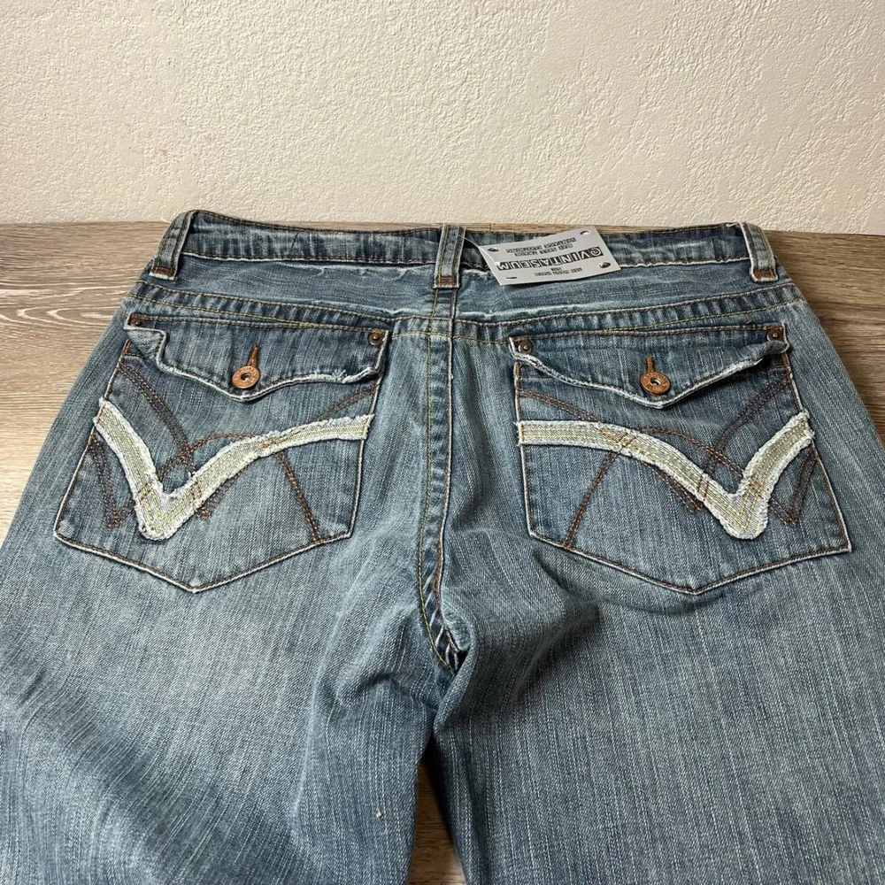 Buffalo David Bitton Jeans Mens 34 Blue Relaxed Fit Distressed Y2K Denim Pants